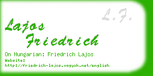 lajos friedrich business card